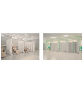 Biombo Sanfonado em PVC 1,78 x 1,85m C/ 6 Lâminas e 2 Haste - BCF