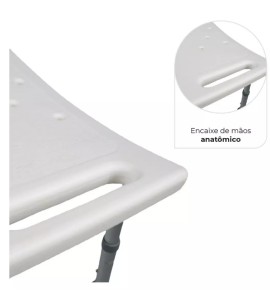 Banqueta para Banho com Ajuste de Altura até 135 Kg D1 - Dellamed