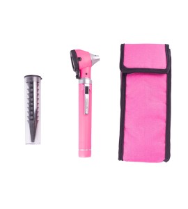 Otoscópio Fibra Óptica Colors Rosa C/10 Espéculos - Medicate