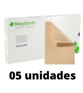 Curativo Mepiform 10 x 18cm De Silicone Para Cicatrizes e Queloides Caixa C/5 Unidades - Molnlycke