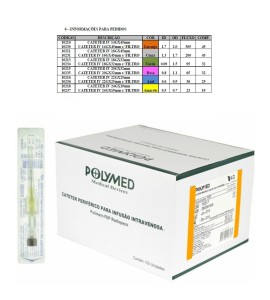 Cateter Periférico Intravenoso de Segurança 16G C/50 - Polymed