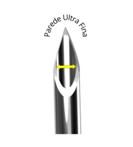 Agulha De Lebel Ultra Fina Trifacetada MesoDerm MDK Ultra 30g 4mm Caixa C/100 Unidades - Alur Medical