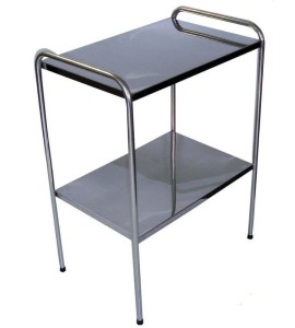 Mesa Auxiliar Inox 40 x 60 x 80cm com Ponteira S-0860-D - Salutem