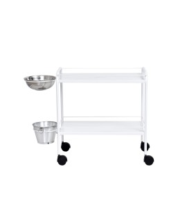 Carro Curativo C/ Balde e Bacia em Pintura Epóxi S-0240 - Salutem