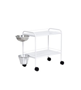 Carro Curativo C/ Balde e Bacia em Pintura Epóxi S-0240 - Salutem