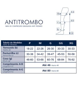 Meias 7/8 Antitrombo Sem Ponteira 18-23 Mmhg Tam: G - Sigvaris