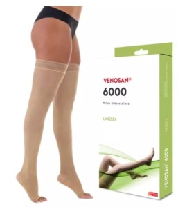 Meia 7/8 Média Compressão 20-30mmhg 6000 Unissex Pont.Aberta Tam: G - Venosan