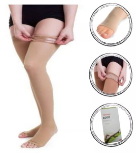 Meia 7/8 Média Compressão 20-30mmhg 6000 Unissex Pont.Aberta Tam: P - Venosan